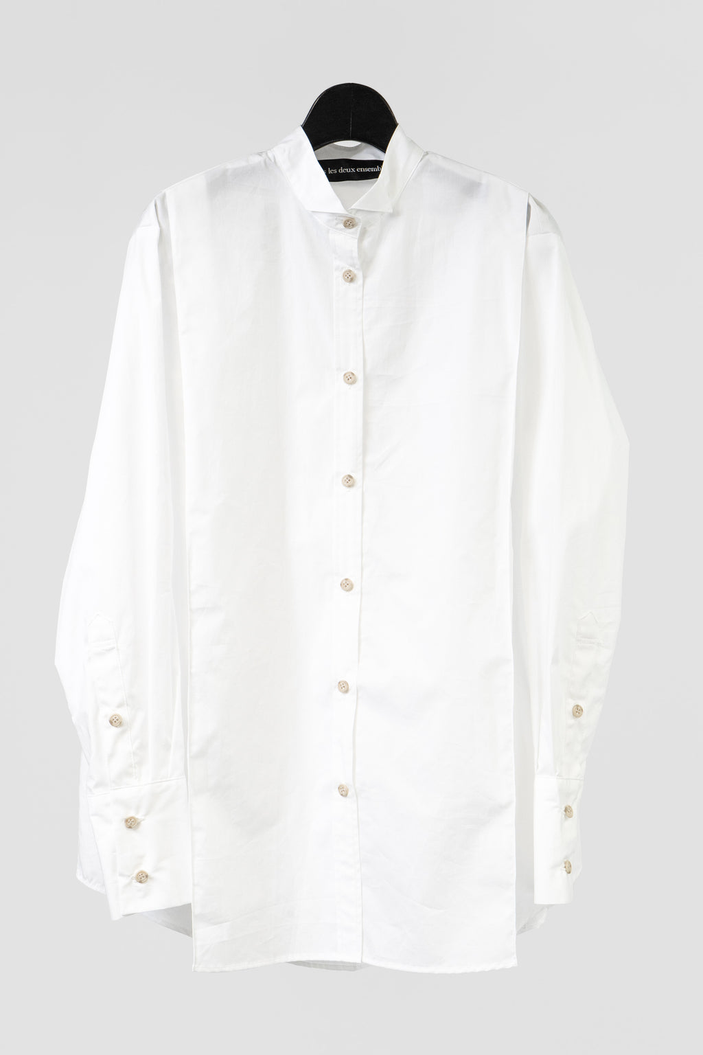 tous les deux ensemble/Organic Cotton Wing Collar Tuck Shirt