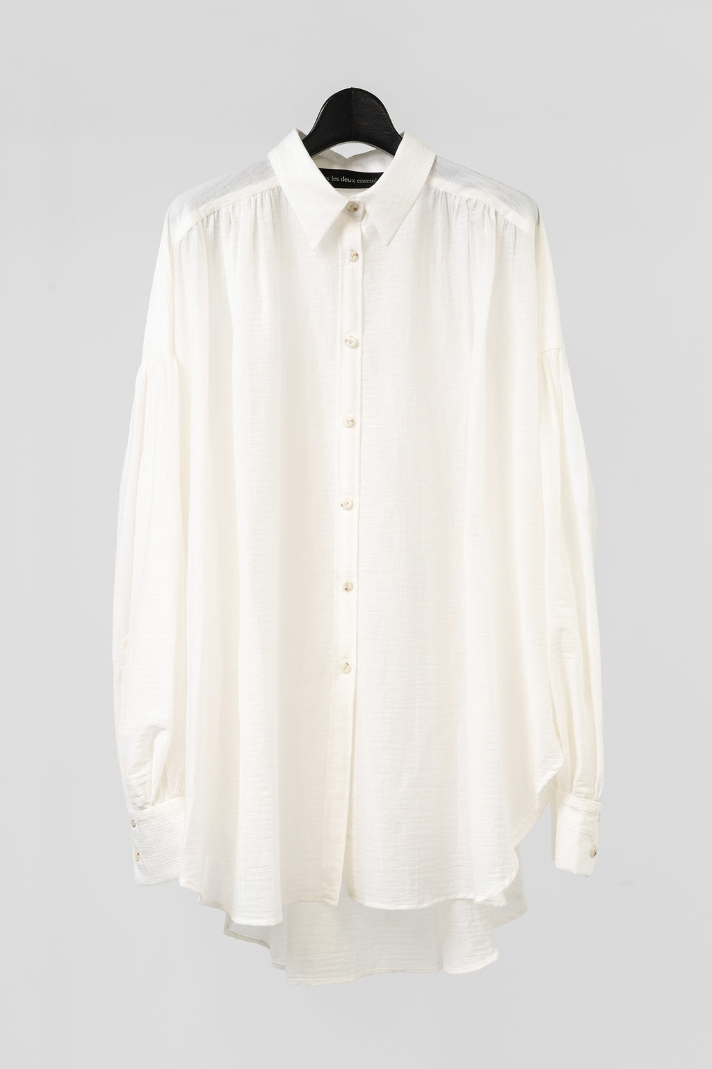 tous les deux ensemble/See-through Gathered Shirt