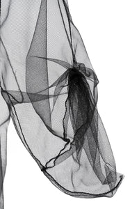 MARC LE BIHAN/SHORT SLEEVE TULLE TWIST T-SHIRT