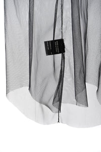 MARC LE BIHAN/SHORT SLEEVE TULLE TWIST T-SHIRT