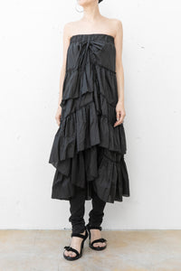 ISABEL BENENATO/Nylon flounced skirt (Femme)