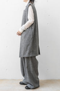 tous les deux ensemble/Homespun Collarless Vest