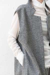 tous les deux ensemble/Homespun Collarless Vest