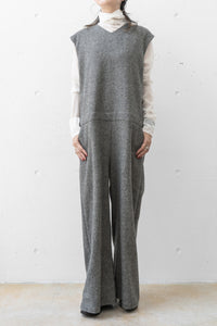 tous les deux ensemble/Homspun V-neck Jumpsuit