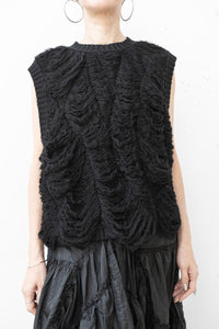 ISABEL BENENATO/Destroyed knit vest (Femme)