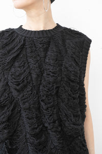 ISABEL BENENATO/Destroyed knit vest (Femme)
