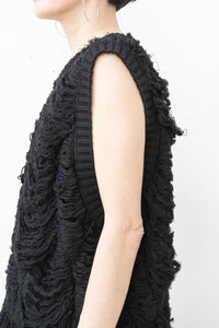 ISABEL BENENATO/Destroyed knit vest (Femme)