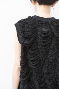 ISABEL BENENATO/Destroyed knit vest (Femme)