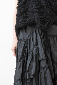 ISABEL BENENATO/Nylon flounced skirt (Femme)