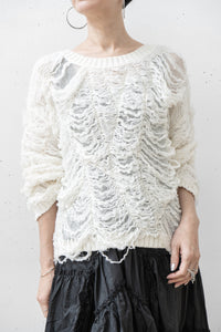 ISABEL BENENATO/Destroyed boxy jumper (Femme)