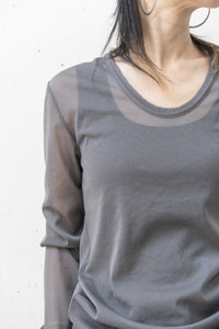 tous les deux ensemble/Tricot Col roulé transparent Pullover