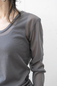 tous les deux ensemble/Tricot Col roulé transparent Pullover