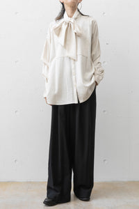 tous les deux ensemble/Satin Ribbon Blouse