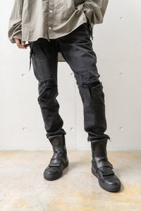 NICOLAS ANDREAS TARALIS/Nirvana Wash Aged Denim Straight Cut Jean