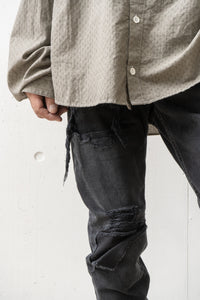 NICOLAS ANDREAS TARALIS/Nirvana Wash Aged Denim Straight Cut Jean