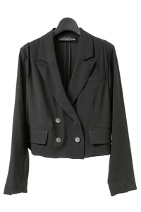 Tous les deux ensemble/Back Satin Crepe Double Breasted Jacket（背缎绉双排扣夹克