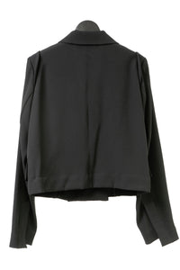 tous les deux ensemble/Back Satin Crepe Double Breasted Jacket