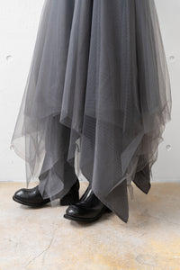 MARC LE BIHAN/3-LAYER CUT OFF SKIRT