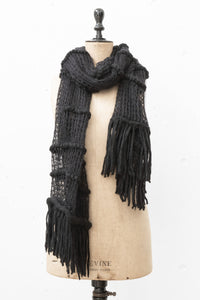 ISABEL BENENATO/Alpaca and mohair knit scarf