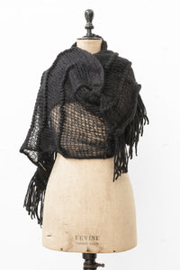 ISABEL BENENATO/Alpaca and mohair knit scarf