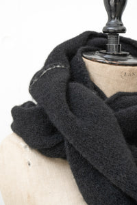 ISABEL BENENATO/Yak snood contrast stitch detail