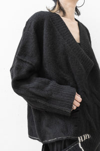 ISABEL BENENATO/Yak V-neck oversize jumper