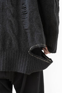 ISABEL BENENATO/Yak V-neck oversize jumper