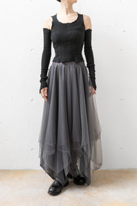 MARC LE BIHAN/CORSET EXTENSIBLE À MANCHES DÉCOLLETÉES