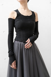 MARC LE BIHAN/CORSET EXTENSIBLE À MANCHES DÉCOLLETÉES