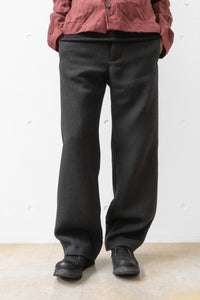 K'ANG/ADJUSTABLE BACK PLEATS WIDE FIT TROUSERS