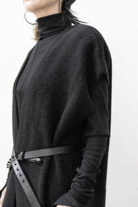 ISABEL BENENATO/Yak gilet long avec ceinture en cuir