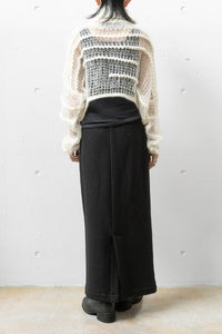 ISABEL BENENATO/Alpaca and mohair boxy turtleneck mesh jumper