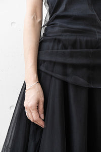 MARC LE BIHAN/SHORT SLEEVE TULLE TWIST T-SHIRT