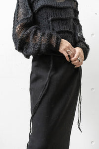 ISABEL BENENATO/Alpaca and mohair boxy turtleneck mesh jumper