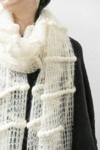 ISABEL BENENATO/Alpaca and mohair knit scarf