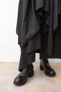 MARC LE BIHAN/PLEATED DRAPE LONG SLEEVED COTTON VOILE SHIRT