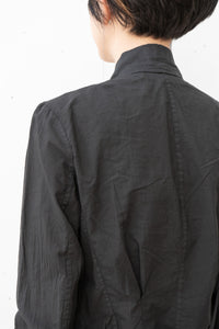 MARC LE BIHAN/PLEATED DRAPE LONG SLEEVED COTTON VOILE SHIRT