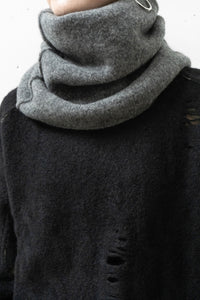 ISABEL BENENATO/Yak snood contrast stitch