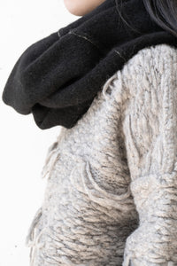 ISABEL BENENATO/Yak snood contrast stitch detail