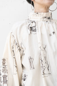 Aleksandr Manamis/JARDIN VERT PUFF RUFFLE SHIRT (Femme)