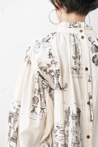Aleksandr Manamis/JARDIN VERT PUFF RUFFLE SHIRT (Femme)