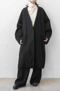 tous les deux ensemble/Wool Collarless Coat