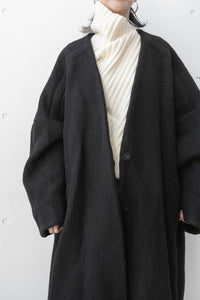 tous les deux ensemble/Wool Collarless Coat