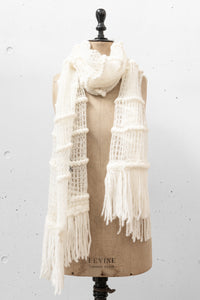 ISABEL BENENATO/Alpaca and mohair knit scarf