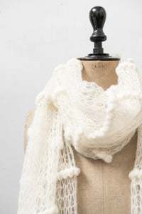 ISABEL BENENATO/Alpaca and mohair knit scarf