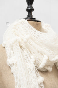 ISABEL BENENATO/Alpaca and mohair knit scarf