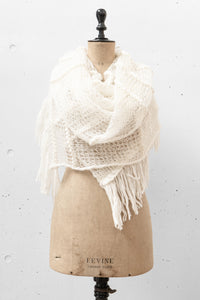 ISABEL BENENATO/Alpaca and mohair knit scarf