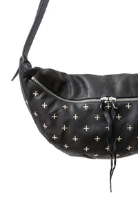 m.a+/BY210+++ SY1,0 small zig zag belt bag w/silver crosses