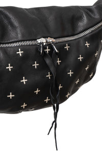m.a+/BY210+++ SY1,0 small zig zag belt bag w/silver crosses