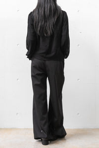 thom/krom Chiffon Shirring High Neck Shirt (Femme)